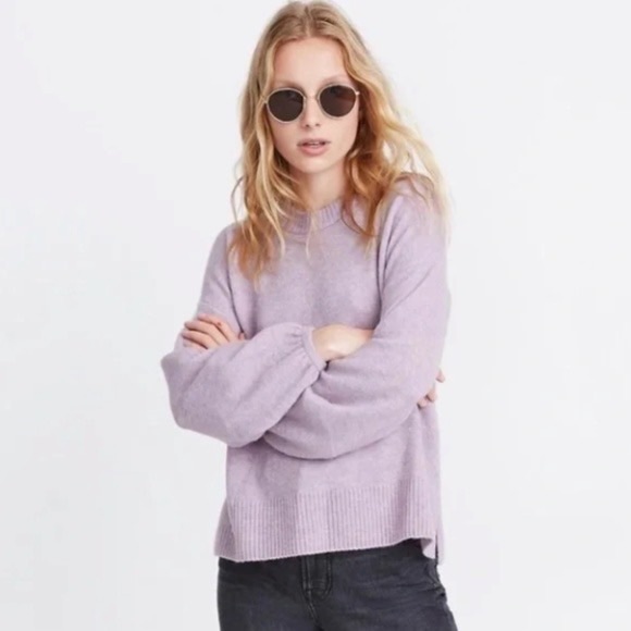 Madewell Sweaters - Madewell Payton Lavender Pullover Sweater in Coziest Yarn Size XL